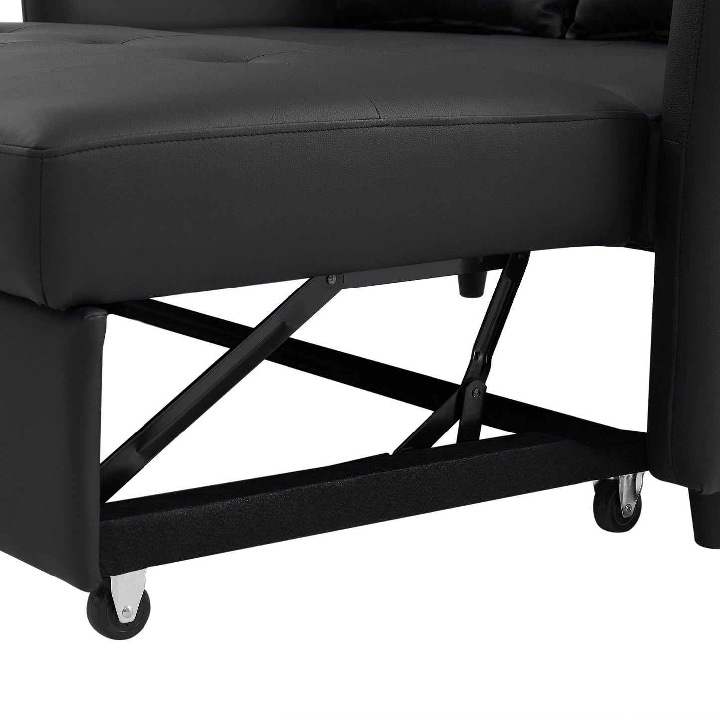 Canapé-lit convertible en polyuréthane 51,57 po avec 3 ports USB, capacité de 181 kg et mécanisme de lit gigogne