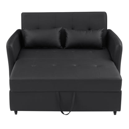 Canapé-lit convertible en polyuréthane 51,57 po avec 3 ports USB, capacité de 181 kg et mécanisme de lit gigogne