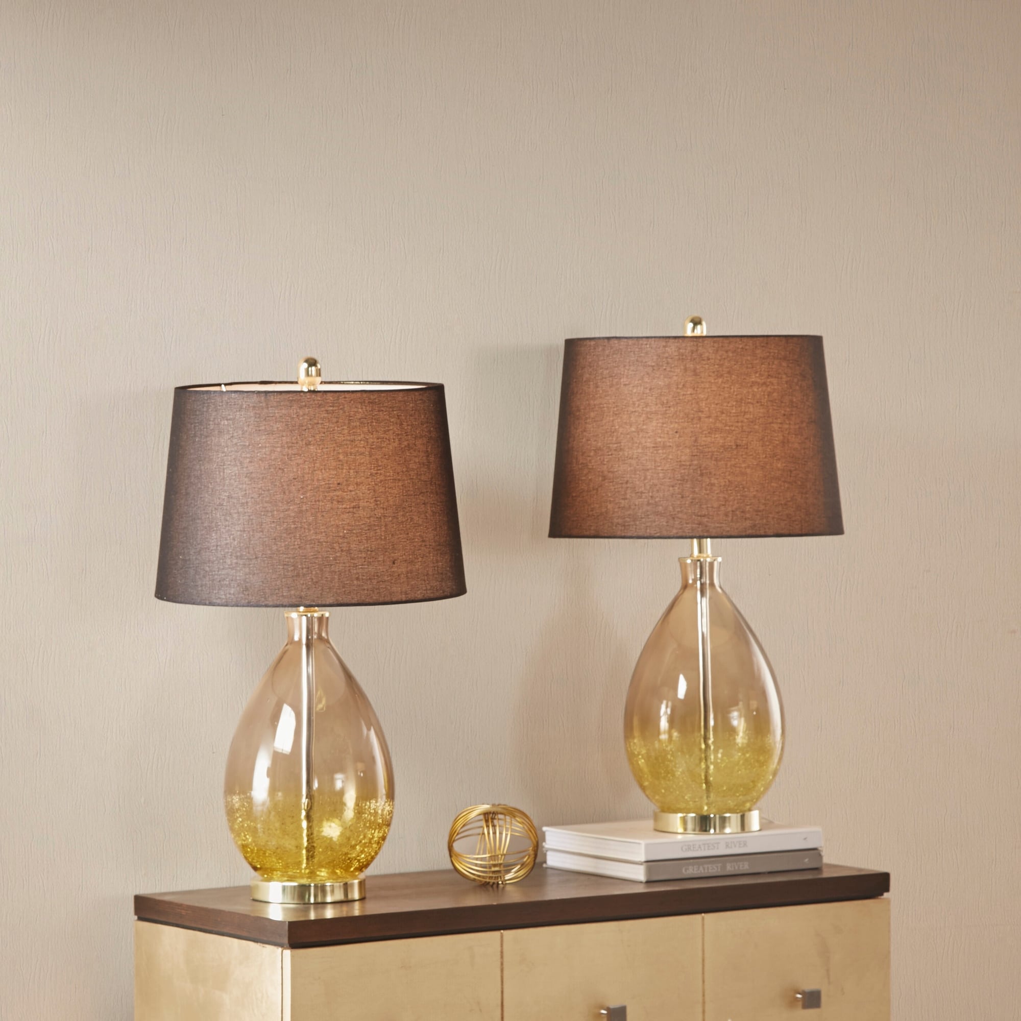 Lampe de table Cortina en verre ombré 510 Design, lot de 2