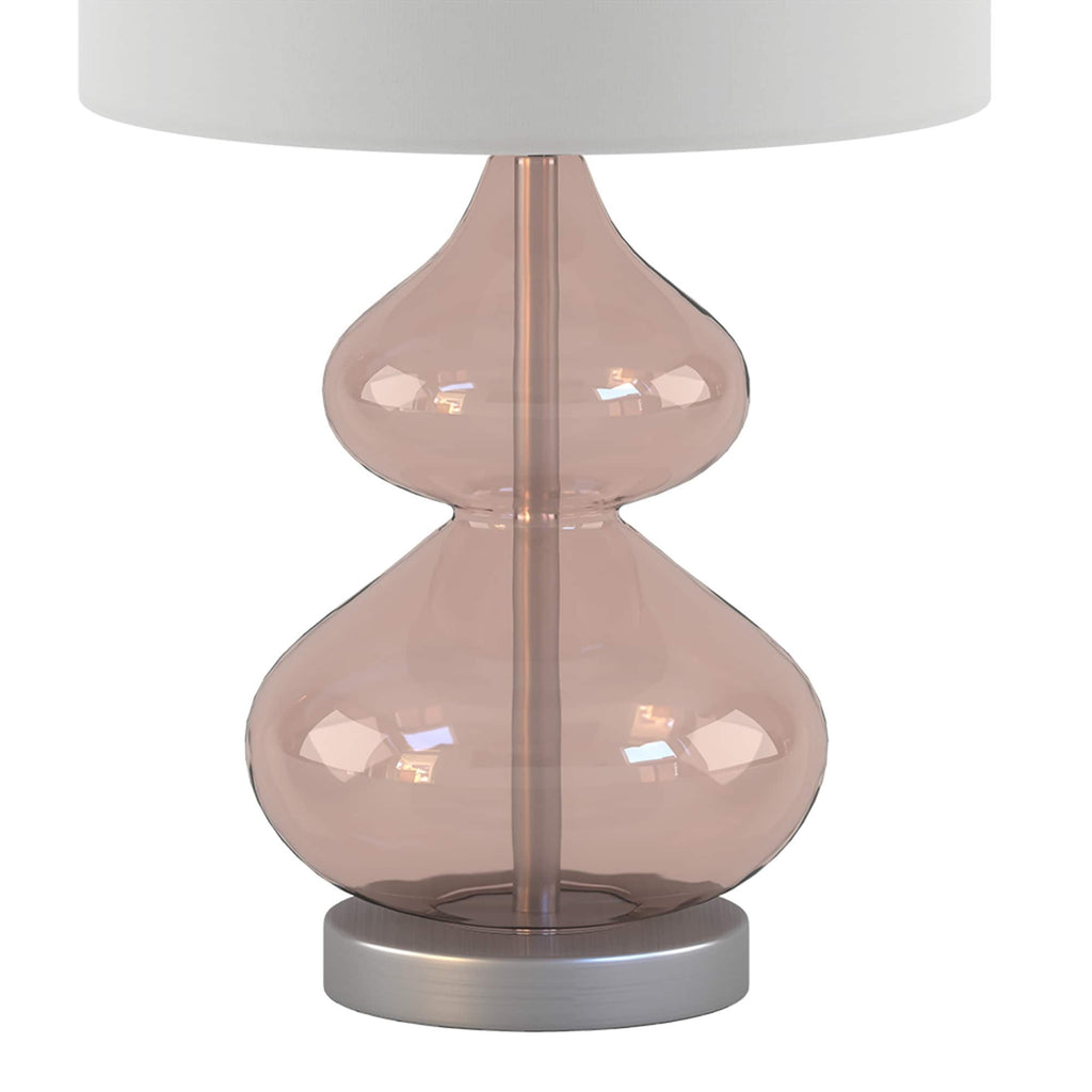 Lampe de table en verre courbé Ellipse, lot de 2