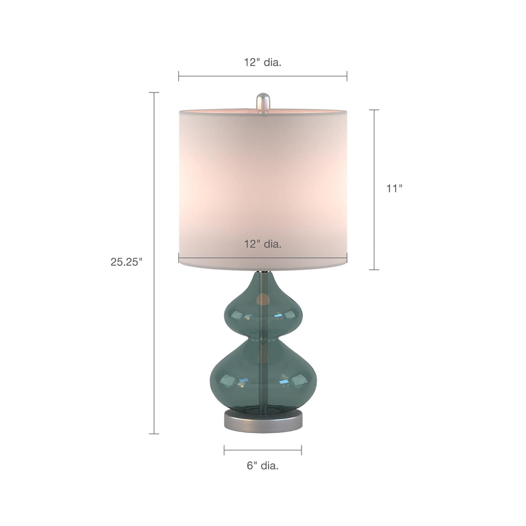 Lampe de table en verre courbé Ellipse, lot de 2