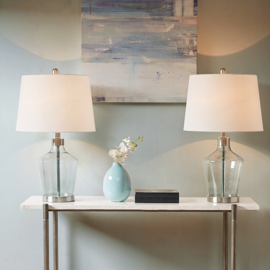 Lampe de table angulaire en verre 510 Design Harmony, lot de 2