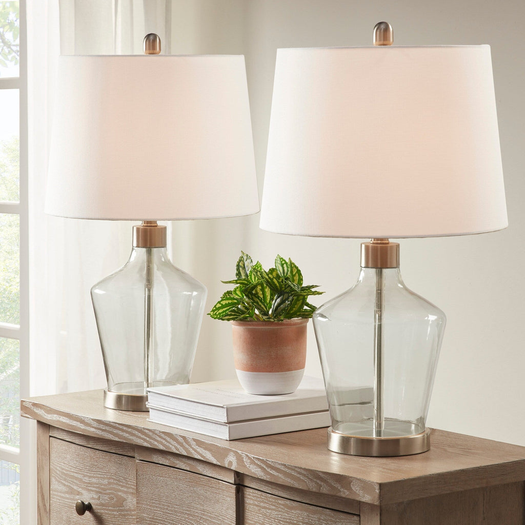 Lampe de table angulaire en verre 510 Design Harmony, lot de 2