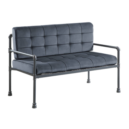 Canapé causeuse capitonné en velours de 51 pouces avec coussin d'assise en mousse à mémoire de forme pour le salon
