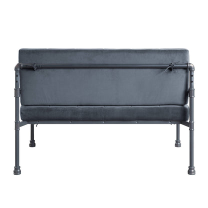 Canapé causeuse capitonné en velours de 51 pouces avec coussin d'assise en mousse à mémoire de forme pour le salon