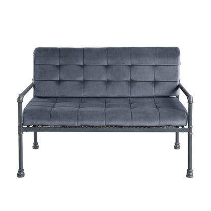 Canapé causeuse capitonné en velours de 51 pouces avec coussin d'assise en mousse à mémoire de forme pour le salon
