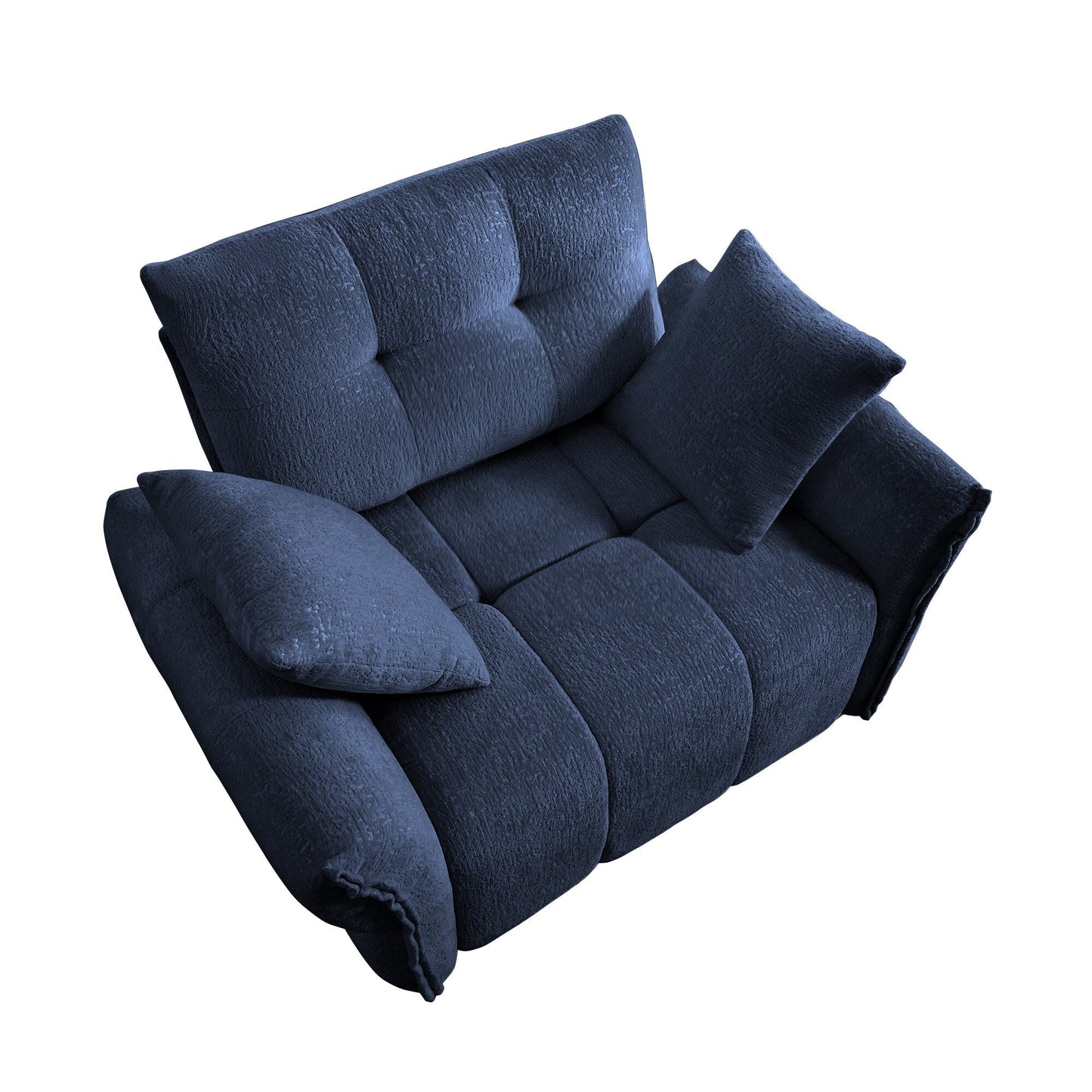 Canapé 1 place en chenille 53,94 $ avec coussins de soutien et coussins décoratifs haute résilience