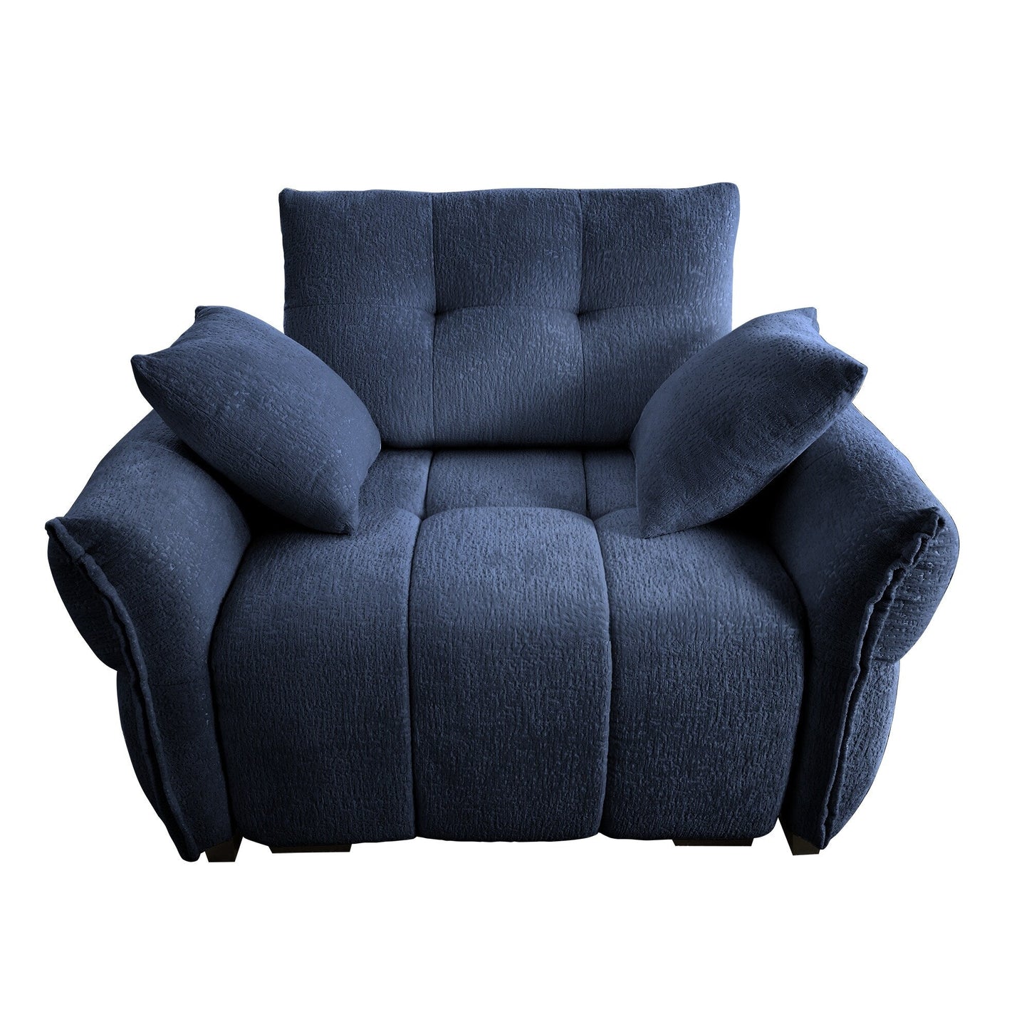 Canapé 1 place en chenille 53,94 $ avec coussins de soutien et coussins décoratifs haute résilience