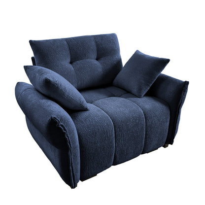 Canapé 1 place en chenille 53,94 $ avec coussins de soutien et coussins décoratifs haute résilience