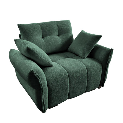 Canapé 1 place en chenille 53,94 $ avec coussins de soutien et coussins décoratifs haute résilience