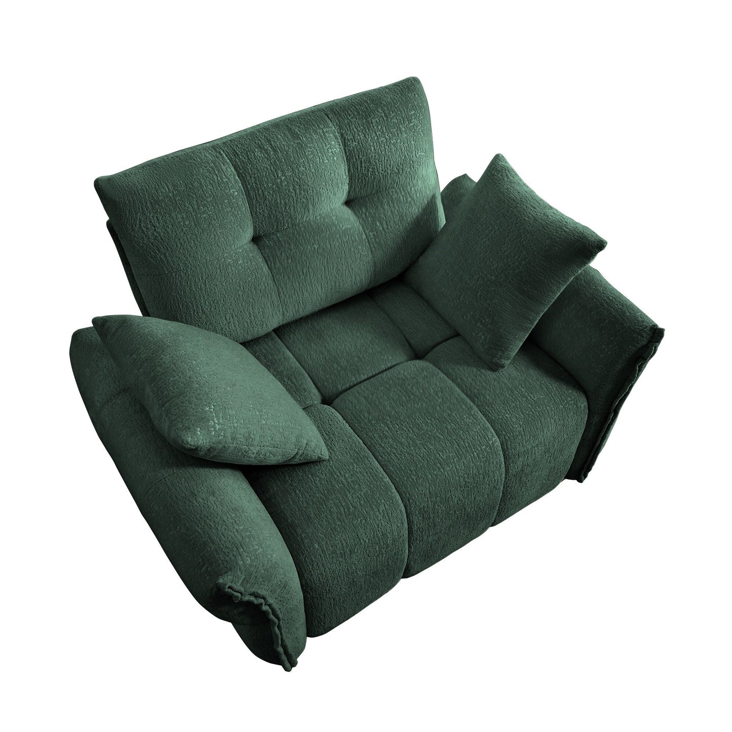 Canapé 1 place en chenille 53,94 $ avec coussins de soutien et coussins décoratifs haute résilience
