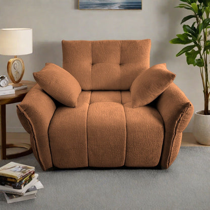 Canapé 1 place en chenille 53,94 $ avec coussins de soutien et coussins décoratifs haute résilience