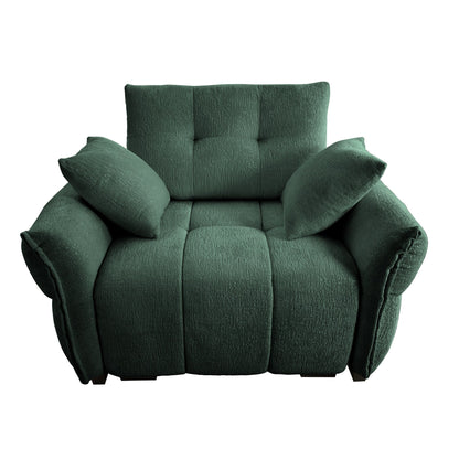 Canapé 1 place en chenille 53,94 $ avec coussins de soutien et coussins décoratifs haute résilience