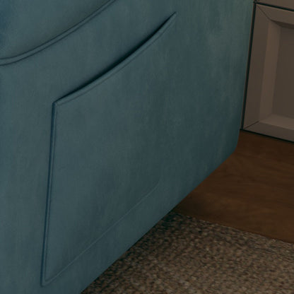 Canapé-lit en velours de 54 pouces - Design polyvalent avec lit queen-size rétractable et rangement pour accoudoirs