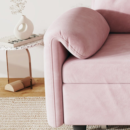 Canapé-lit en velours de 54 pouces - Design polyvalent avec lit queen-size rétractable et rangement pour accoudoirs