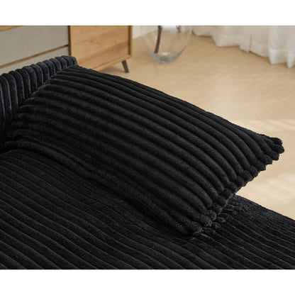 Chaise longue surdimensionnée de 54,75 W, canapé-lit moelleux et rembourré avec 2 oreillers