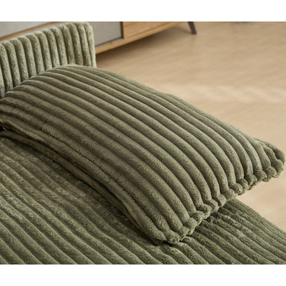 Chaise longue surdimensionnée de 54,75 W, canapé-lit moelleux et rembourré avec 2 oreillers