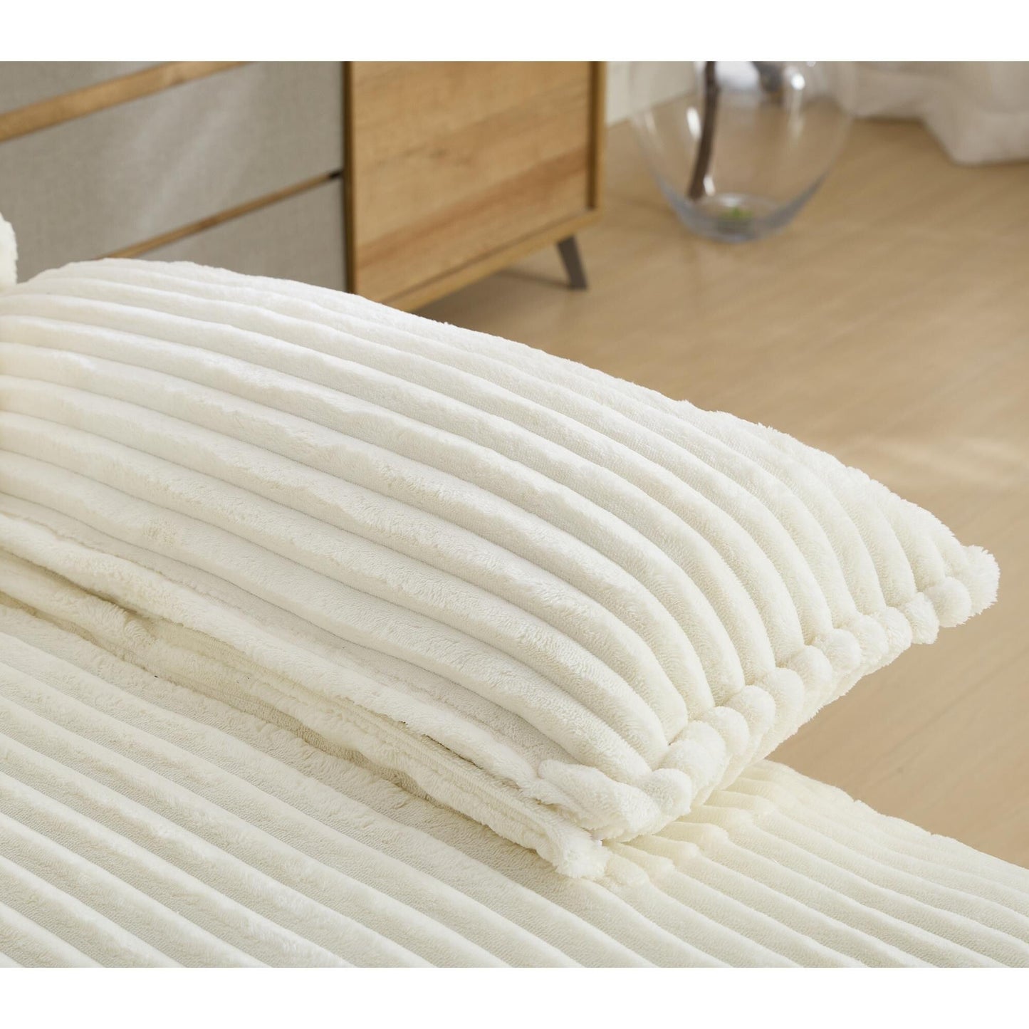 Chaise longue surdimensionnée de 54,75 W, canapé-lit moelleux et rembourré avec 2 oreillers