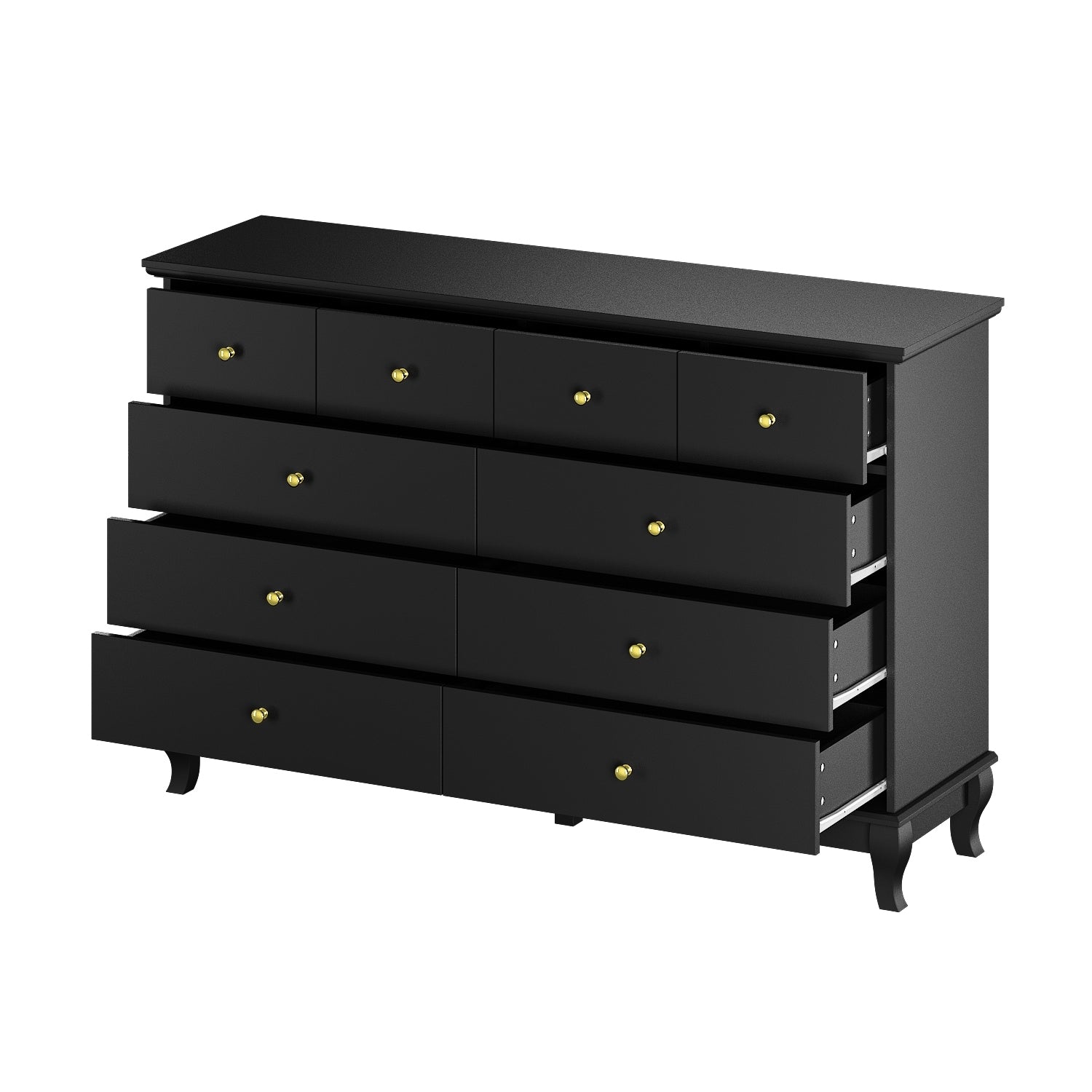 Commode double de 55,1 po de large avec tiroirs de rangement