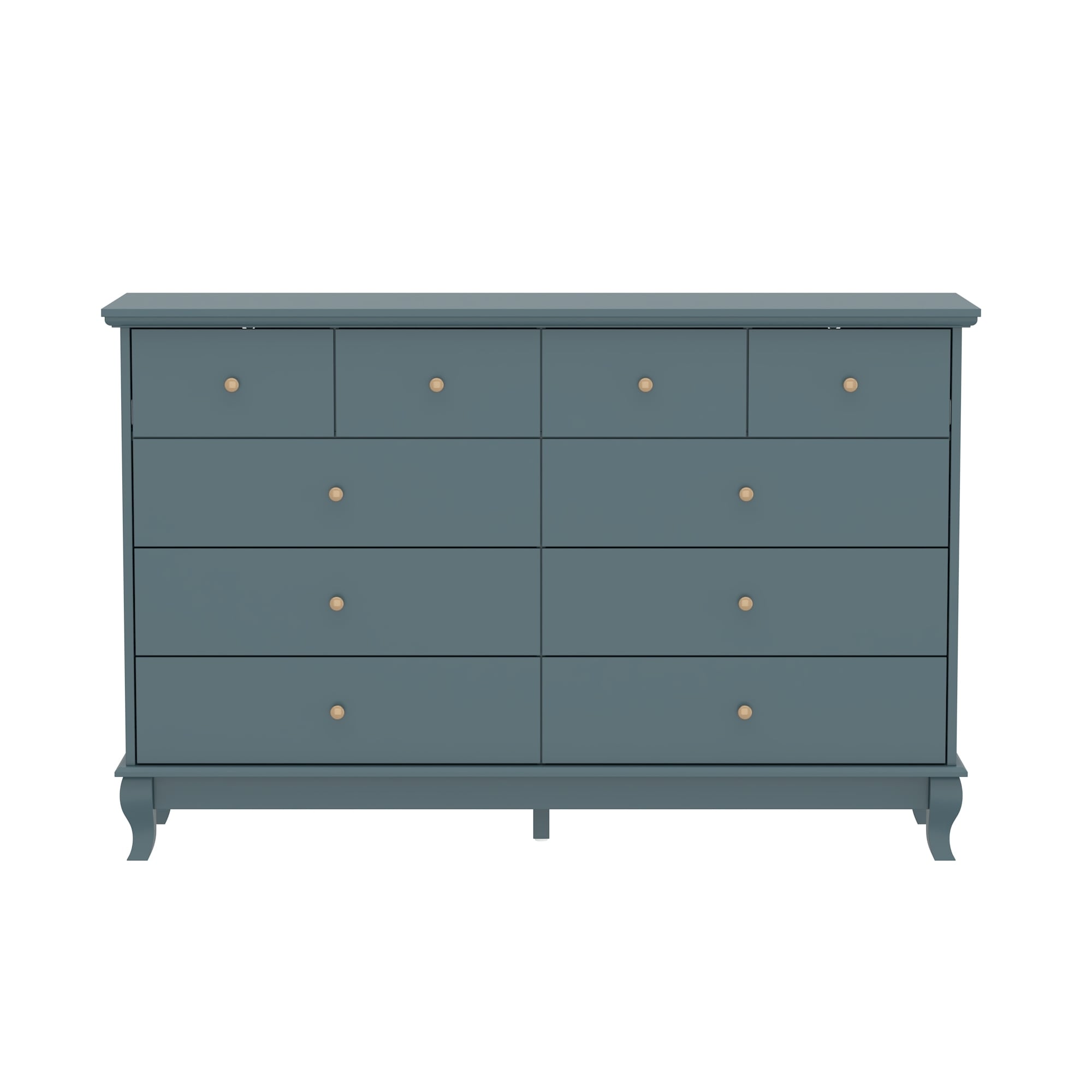 Commode double de 55,1 po de large avec tiroirs de rangement