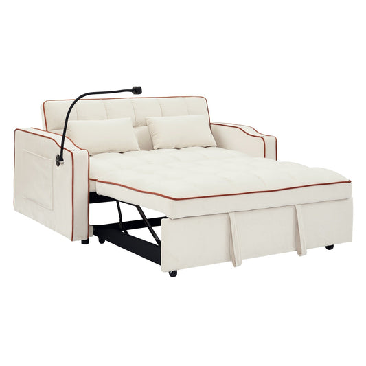 Canapé-lit pliable polyvalent de 55,51 pouces en 3 longueurs