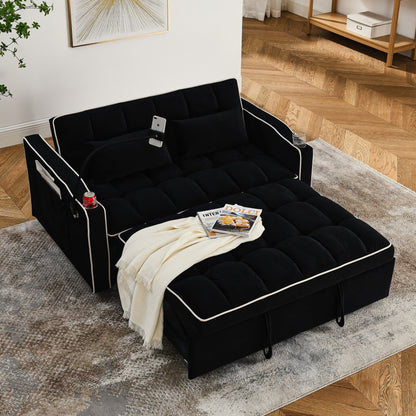 Canapé-lit pliable polyvalent de 55,51 pouces en 3 longueurs