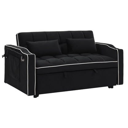 Canapé-lit pliable polyvalent de 55,51 pouces en 3 longueurs