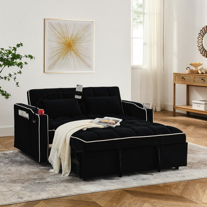 Canapé-lit pliable polyvalent de 55,51 pouces en 3 longueurs