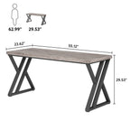 Bureau d'ordinateur robuste 55 pouces, bureau de bureau
