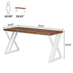 Bureau d'ordinateur robuste 55 pouces, bureau de bureau