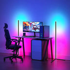 Lampe d'angle en métal RVB 55 LED minimaliste sur pied