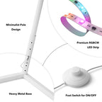 Lampe d'angle en métal RVB 55 LED minimaliste sur pied