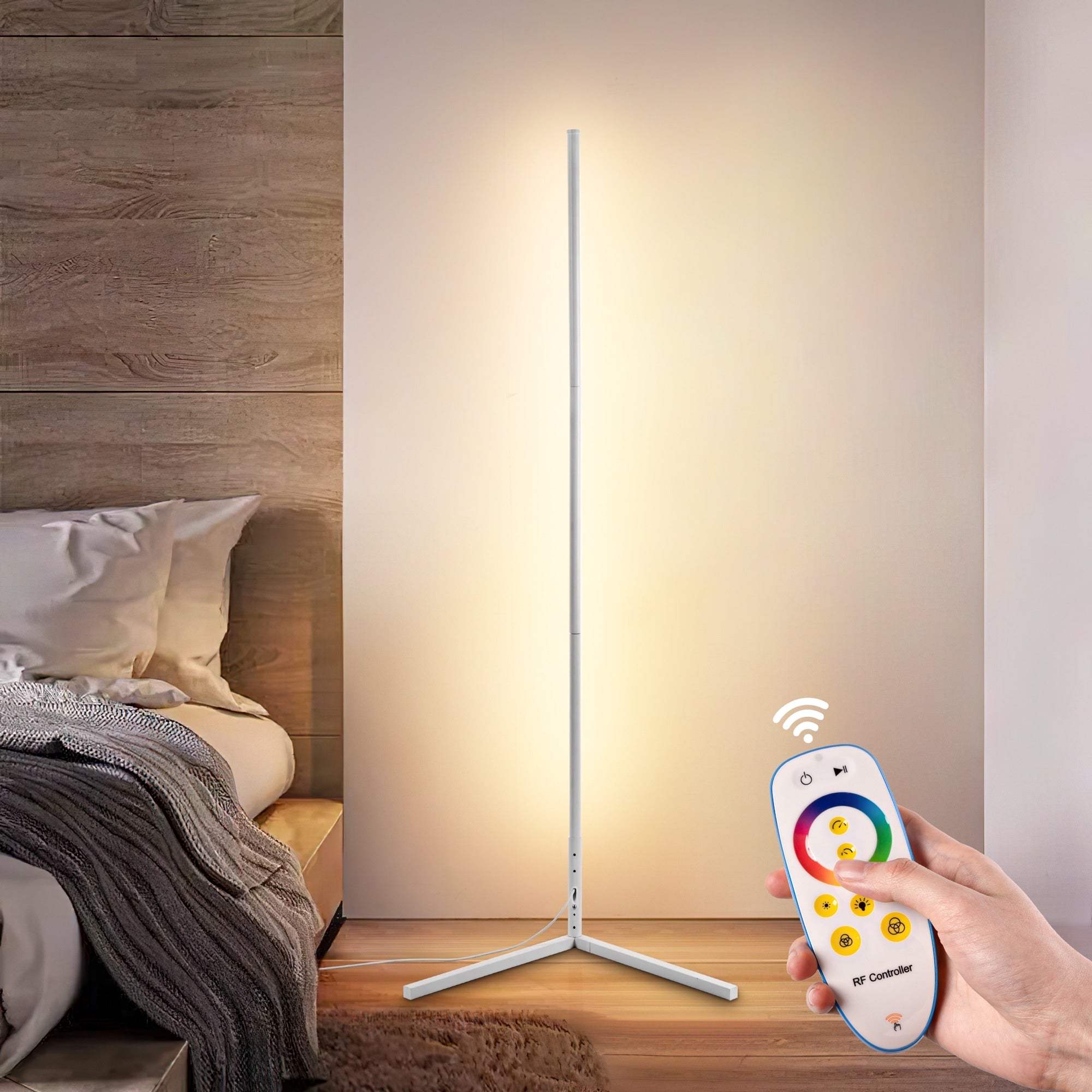 Lampe d'angle en métal RVB 55 LED minimaliste sur pied