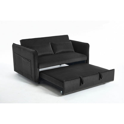 55 petits canapés causeuse en velours avec 2 coussins et dossier inclinable - 2 places