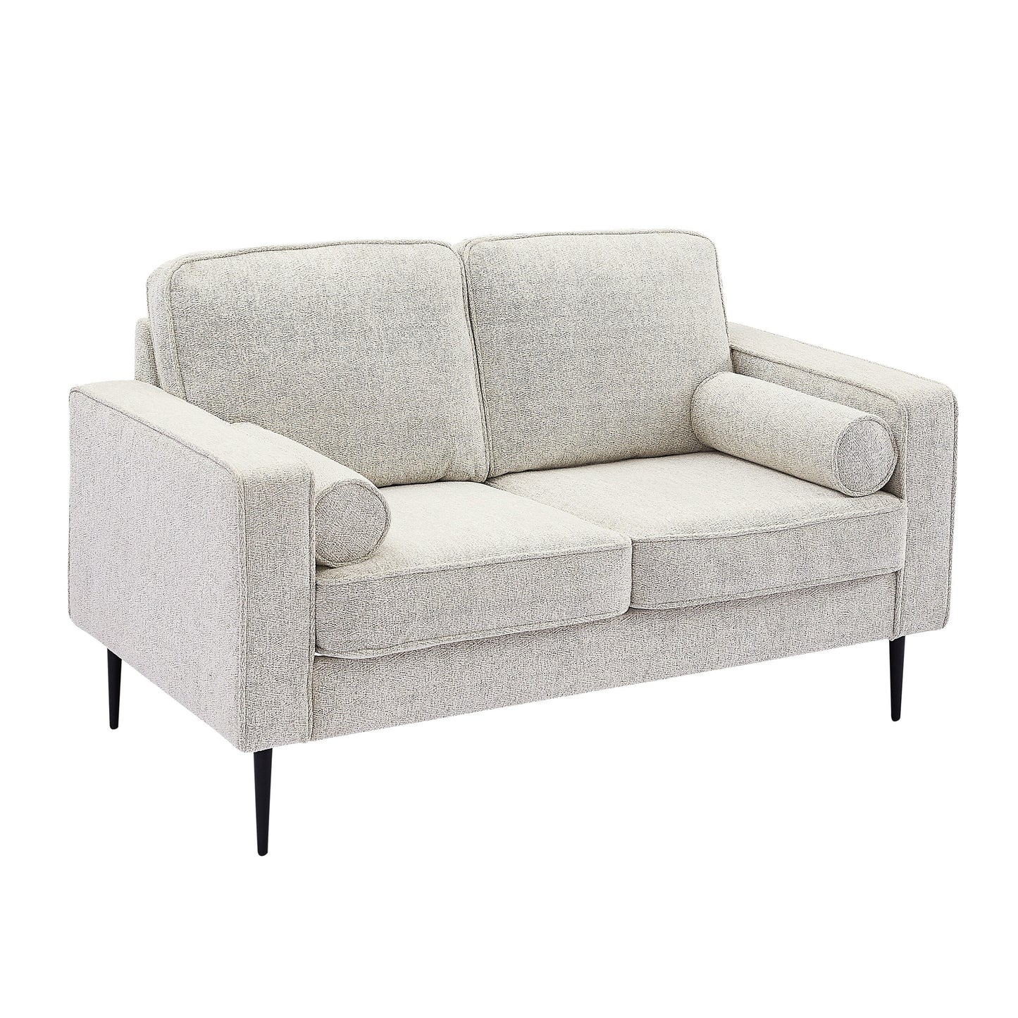 Canapé rembourré en tissu haute technologie avec 2 coussins pour le salon (56,69 €)