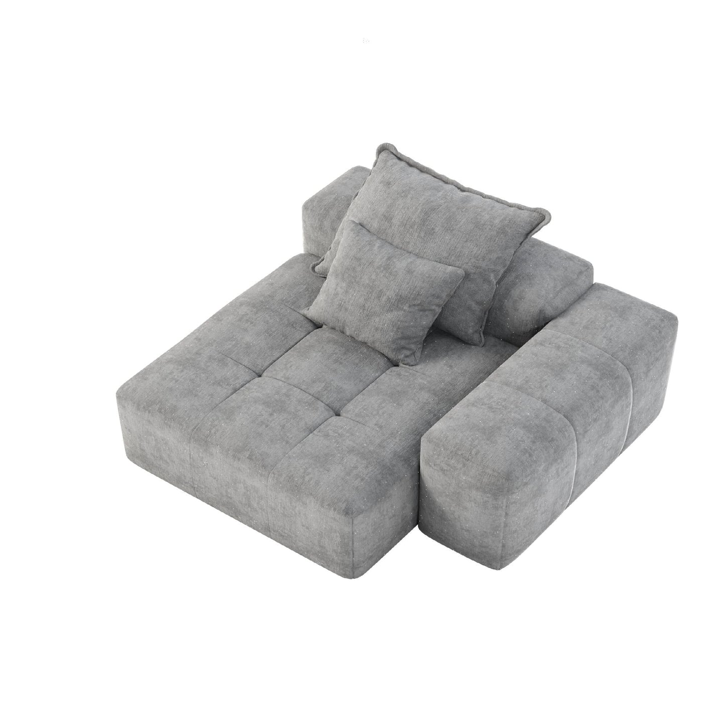 Canapé 2 places en mousse 56,7 avec 2 coussins pour salon et chambre