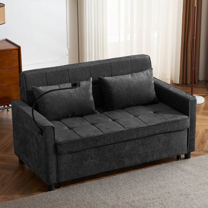 Canapé-lit gigogne en chenille de 56,9 W avec ports USB