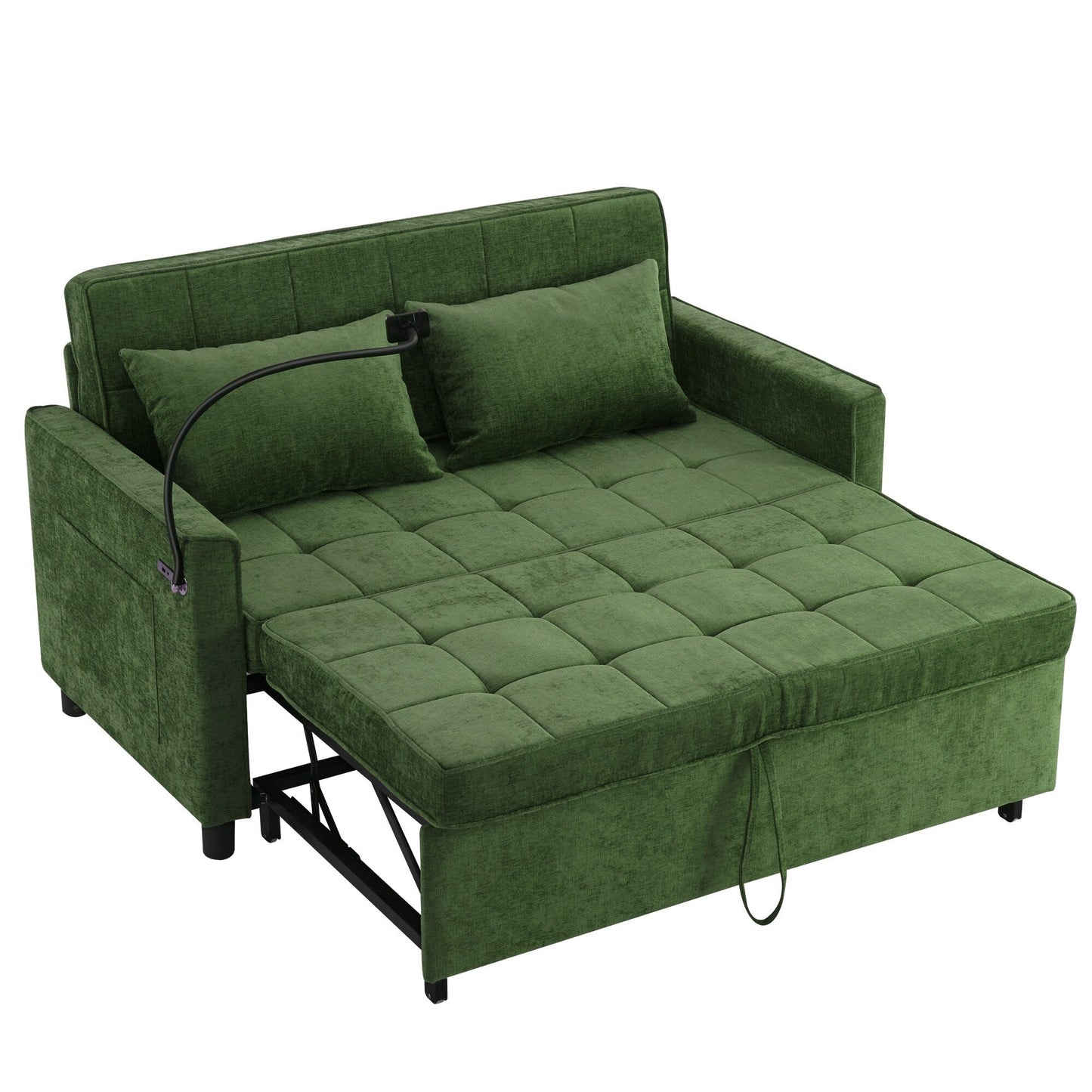 Canapé-lit gigogne en chenille de 56,9 W avec ports USB