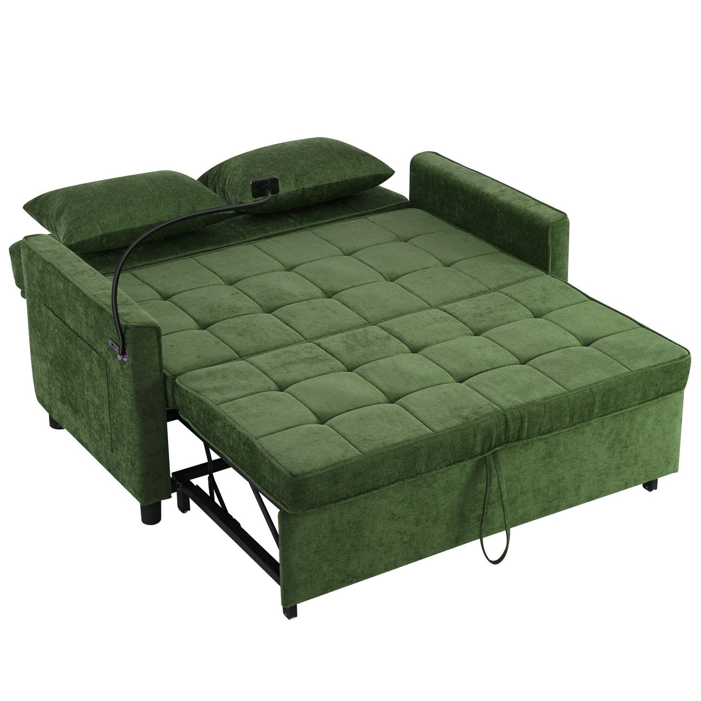 Canapé-lit gigogne en chenille de 56,9 W avec ports USB
