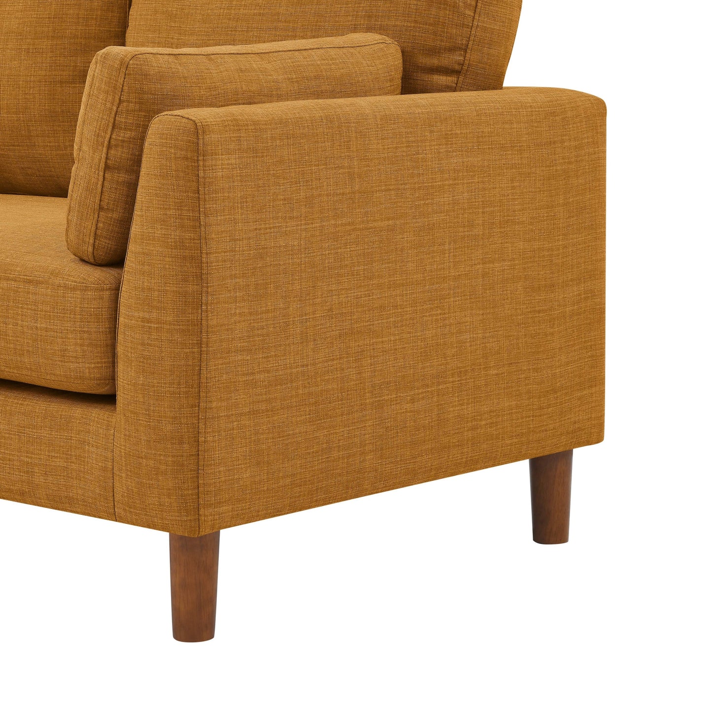 Causeuse en tissu avec pieds en bois - 34 P x 57 L x 33,5 H