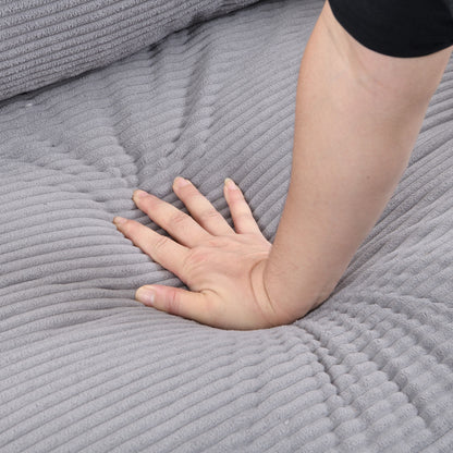 Canapé moderne rembourré avec 2 oreillers et coussin en mousse haute densité, cadre en bois pour salon et bureau