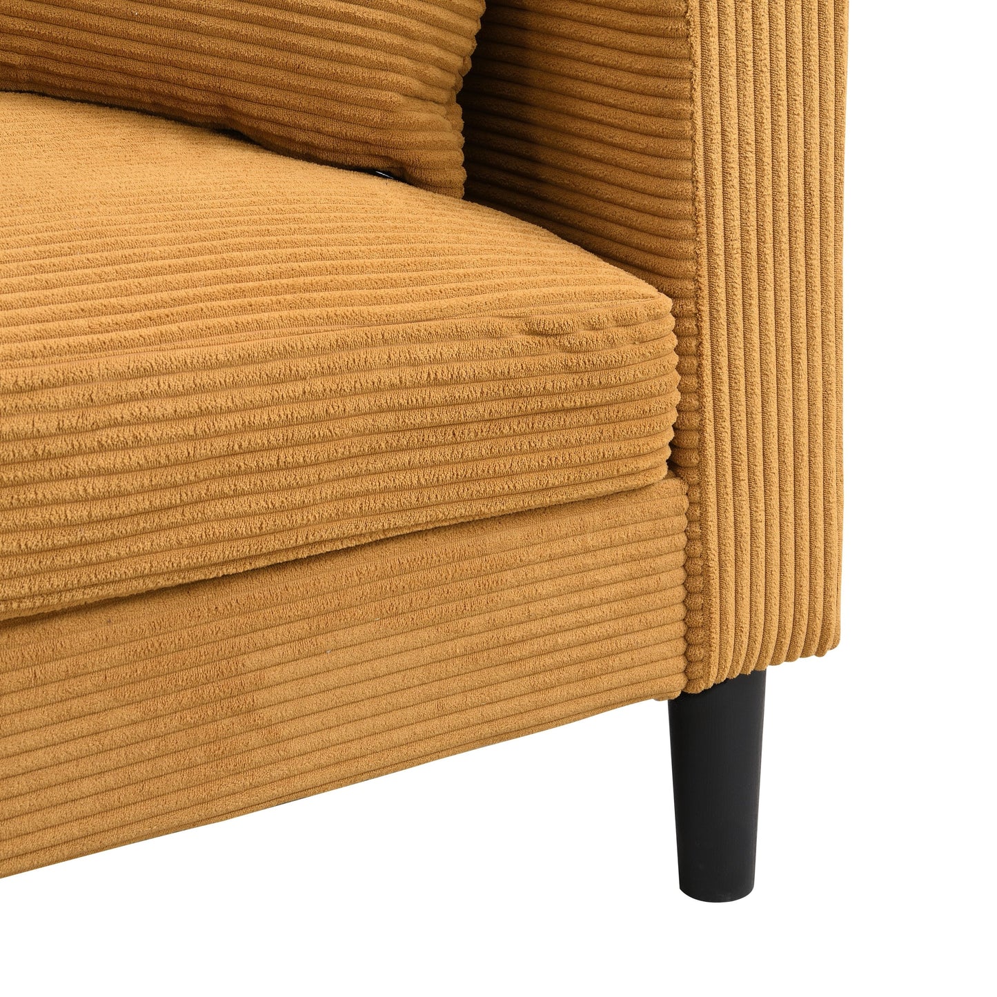 Canapé moderne rembourré avec 2 oreillers et coussin en mousse haute densité, cadre en bois pour salon et bureau