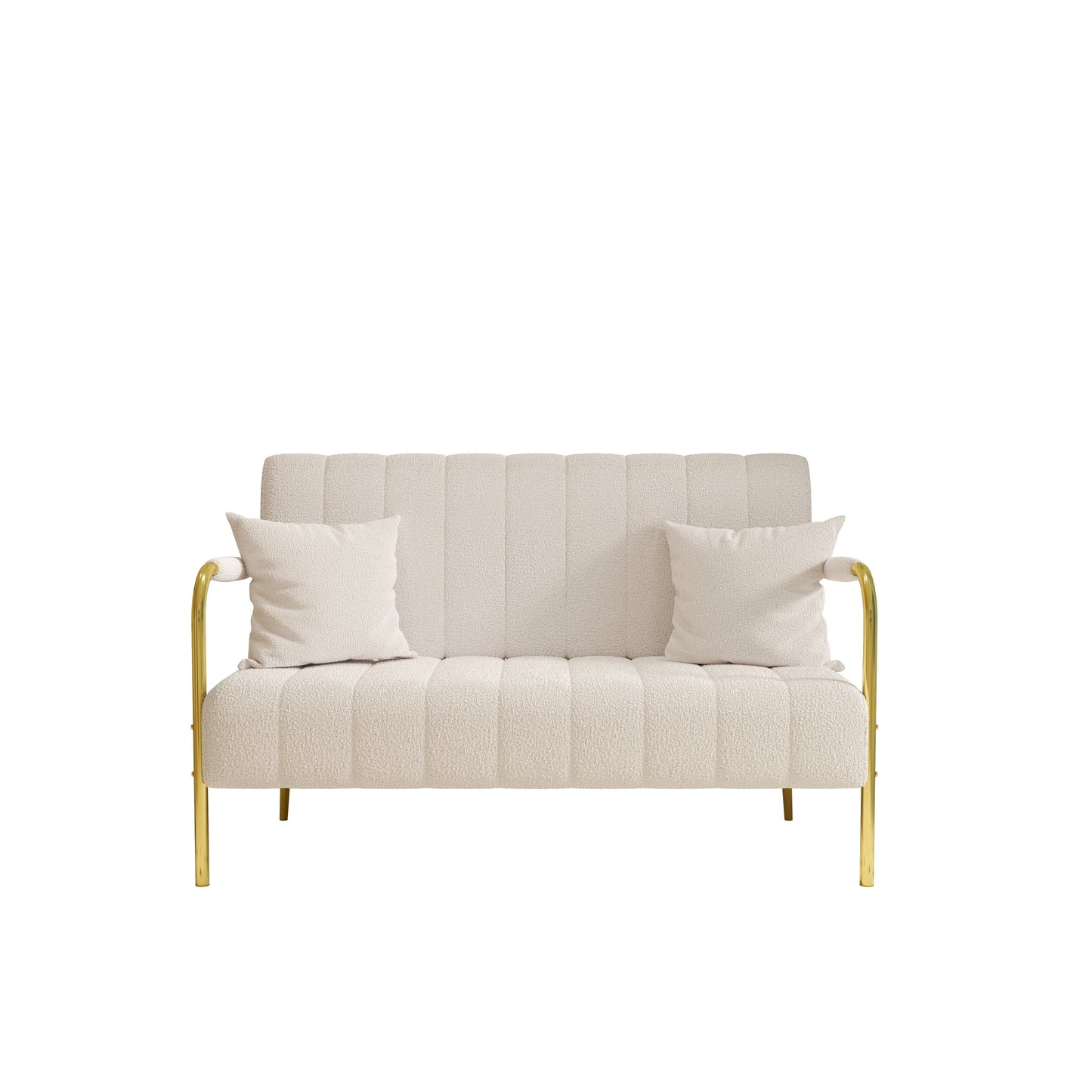 Canapé en polaire beige Teddy - 29,92 x 59,00 x 31,89