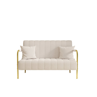 Canapé en polaire beige Teddy - 29,92 x 59,00 x 31,89