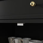 Buffet blanc laqué de 59,1 pouces, style contemporain et moderne du milieu du siècle