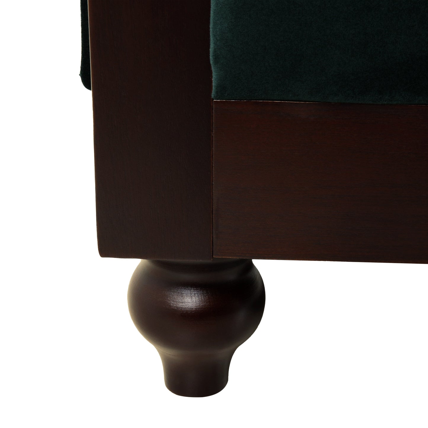 Canapé Chesterfield en velours 59,44 po avec accoudoirs roulés, dossier capitonné et capacité de 600 lb