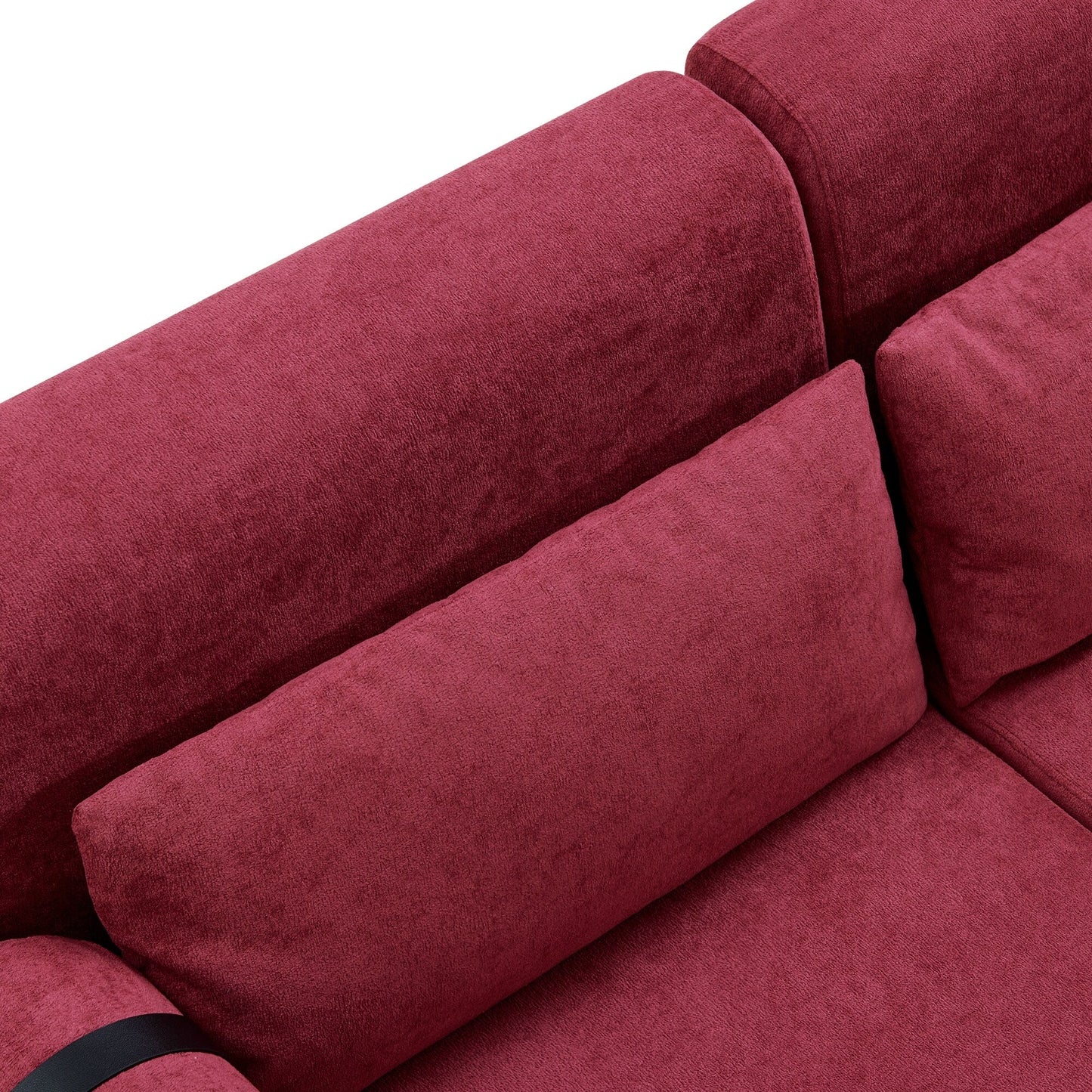 Canapé causeuse moderne en chenille de 59 po avec ports de chargement USB, accoudoirs cylindriques et capacité de charge de 440 lb