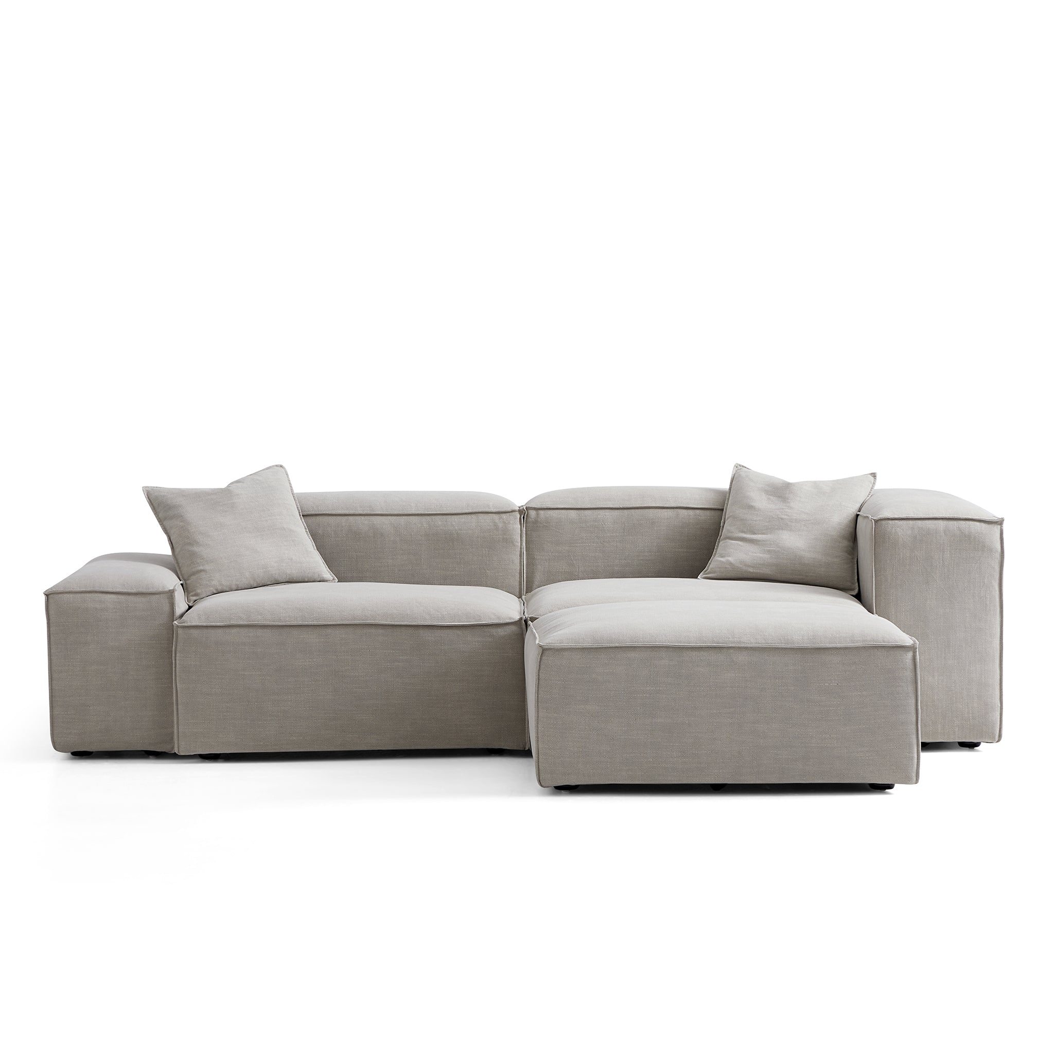 Canapé modulaire Freedom gris neuf avec pouf