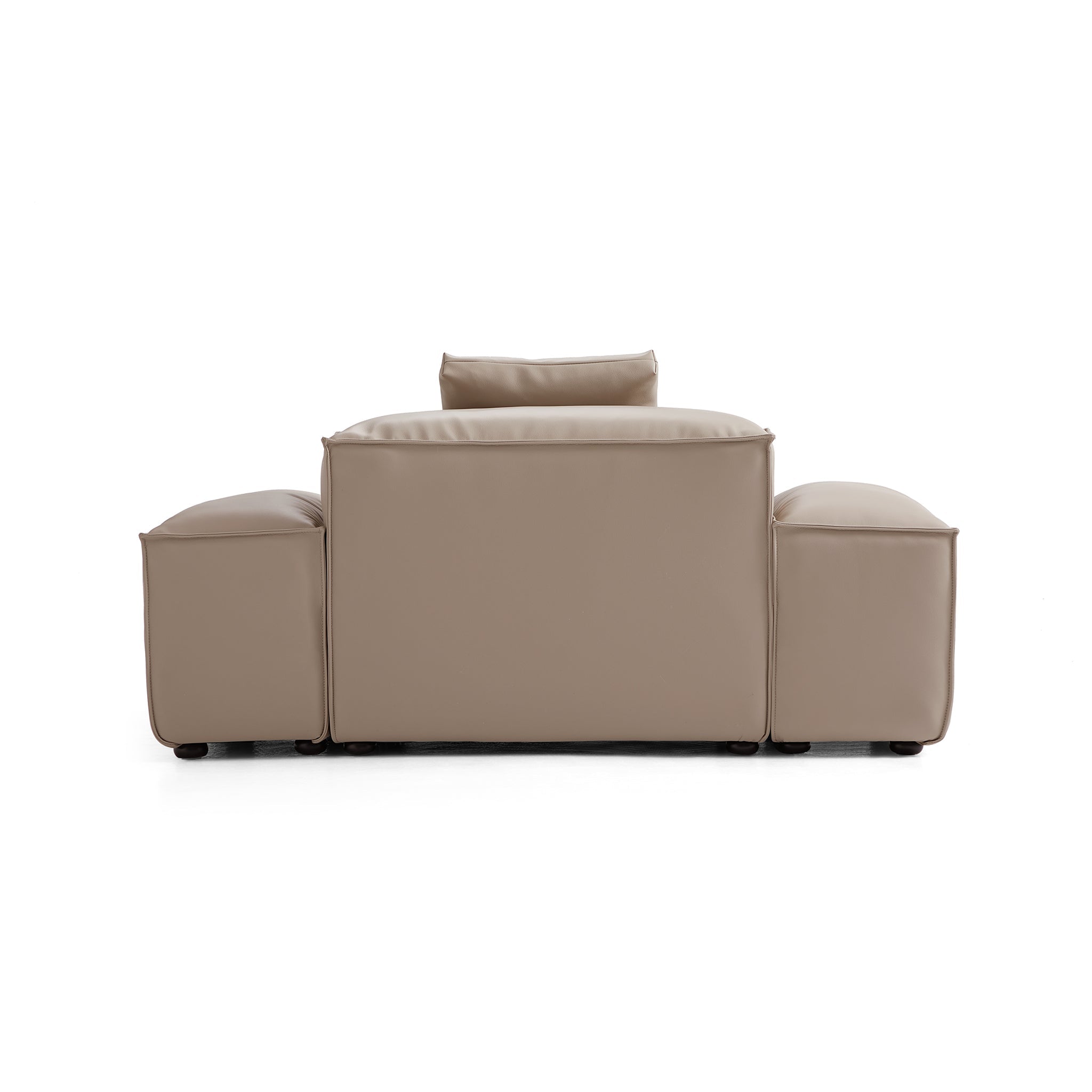 Cube Modular Brown Genuine Leather Armchair