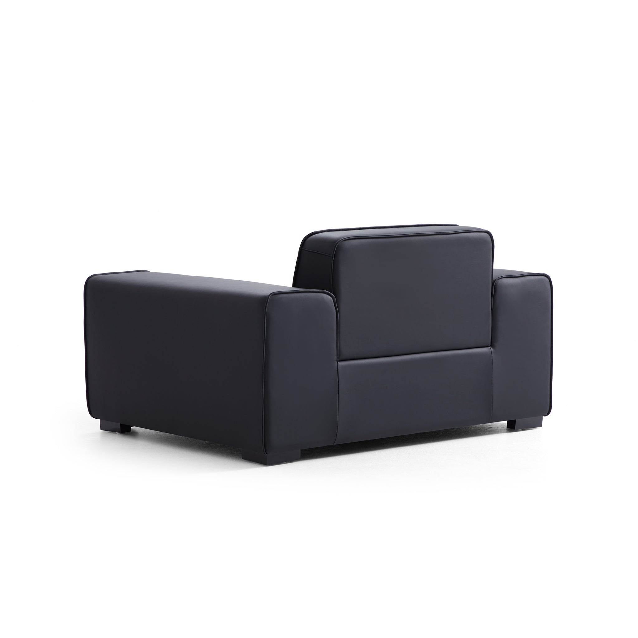 Domus Modular Black Leather Armchair